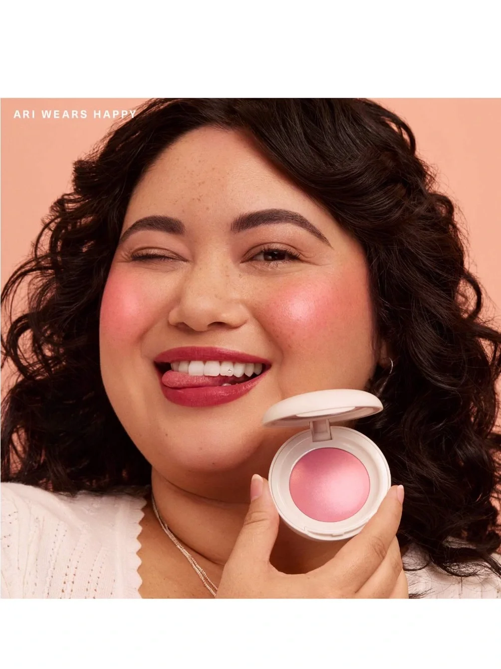 Rare Beauty Soft Pinch Luminous Powder Blush-Happy (Cool Pink)